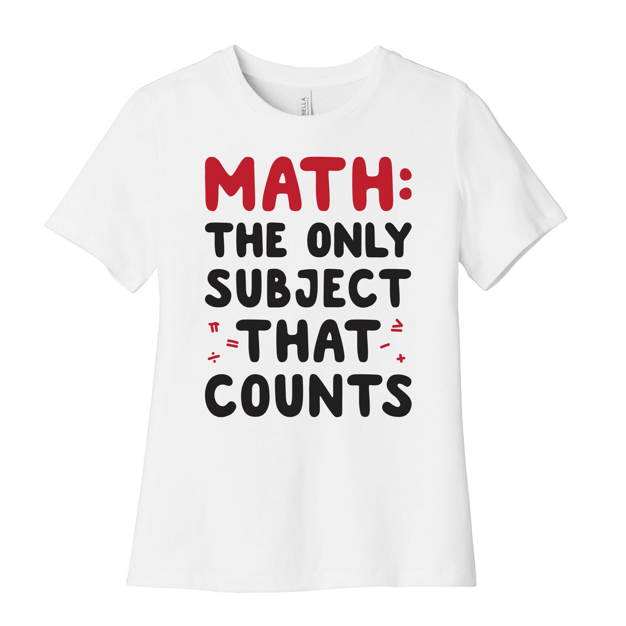 Math: The Only Subject That Counts Women's Cotton Tee